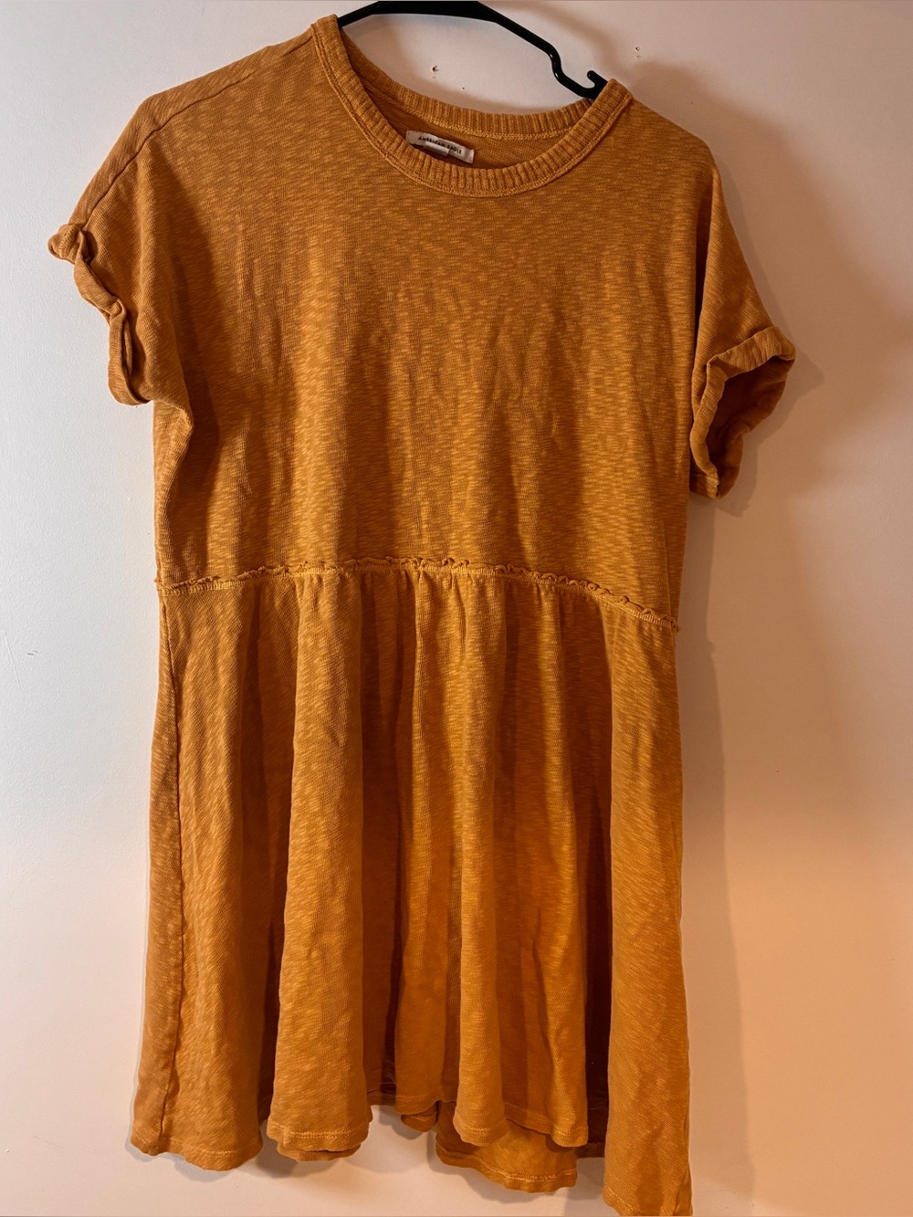 American Eagle Outfitters yellow cotton blend dress M